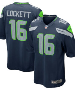 Tyler Lockett 16 Seattle Seahawks Men Game Team Jersey - College Navy JS6888 nicesnker