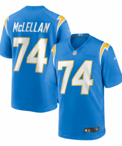 Tyler McLellan 74 Los Angeles Chargers Team Game Men Jersey - Powder Blue JS9473 nicesnker