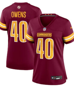Tyler Owens 40 Washington Commanders Women's Game Jersey - Burgundy JS7460 nicesnker