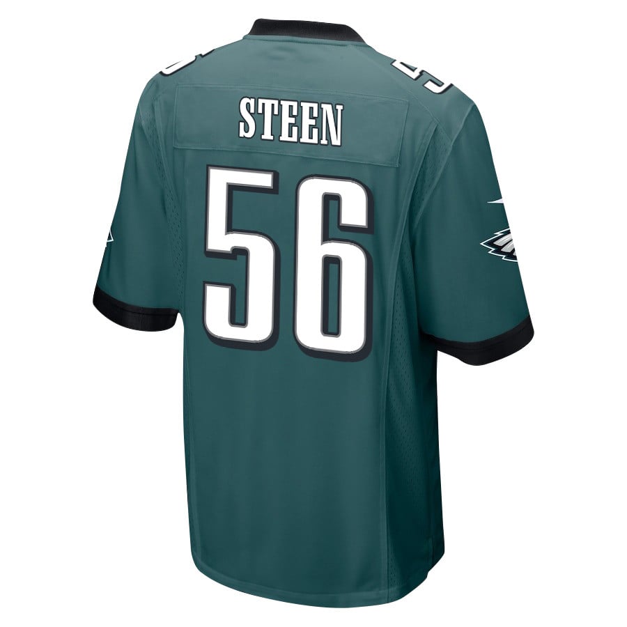 Tyler Steen 56 Philadelphia Eagles Super Bowl LIX Champions Patch 'New Orleans - Where Legends Are Made' EMBROIDERED Game Men Jersey - Midnight Green JS6620 nicesnker - Image 2