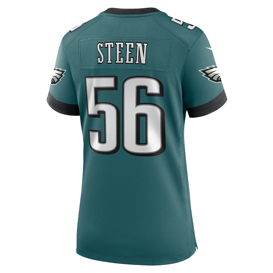 Tyler Steen 56 Philadelphia Eagles Women's Team Game Jersey - Midnight Green JS8249 nicesnker - Image 3