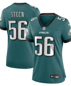 Tyler Steen 56 Philadelphia Eagles Women's Team Game Jersey - Midnight Green JS8249 nicesnker