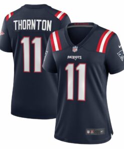 Tyquan Thornton 11 New England Patriots Women Game Jersey - Navy JS9877 nicesnker