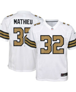 Tyrann Mathieu 32 New Orleans Saints YOUTH Game Jersey - White JS4108 nicesnker