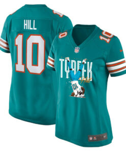 Tyreek Hill 10 Miami Dolphins Celebrating Women Alternate Game Jersey - Aqua JS3957 nicesnker