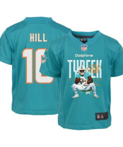 Tyreek Hill 10 Miami Dolphins Cheetah Celebration Game YOUTH Jersey - Aqua JS1656 nicesnker