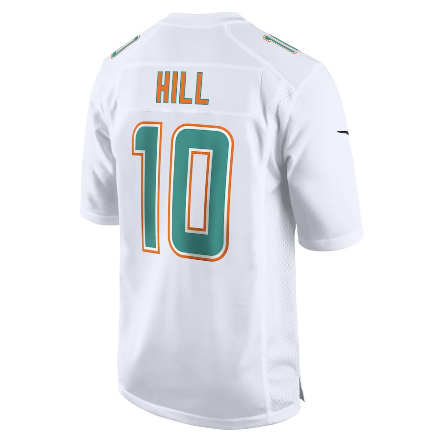 Tyreek Hill 10 Miami Dolphins Fashion Game Men Jersey - White JS2844 nicesnker - Image 3