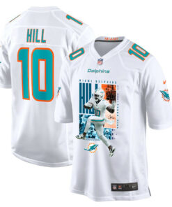 Tyreek Hill 10 Miami Dolphins The Cheetah Game Men Jersey - White JS6511 nicesnker