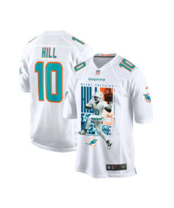Tyreek Hill 10 Miami Dolphins The Cheetah Game YOUTH Jersey - White JS9157 nicesnker