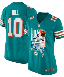Tyreek Hill 10 Miami Dolphins The Cheetah Women Game Jersey - Aqua JS4738 nicesnker