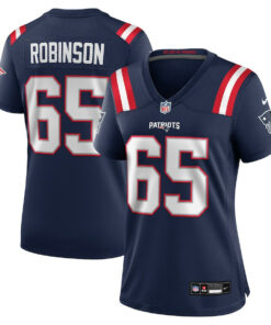 Tyrese Robinson 65 New England Patriots Women's Game Jersey - Navy JS6073 nicesnker