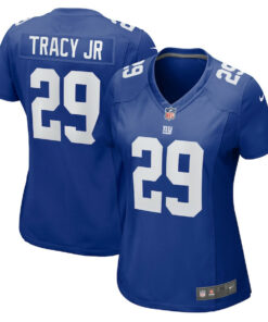 Tyrone Tracy Jr. 29 New York Giants Women's Game Jersey - Royal JS5876 nicesnker