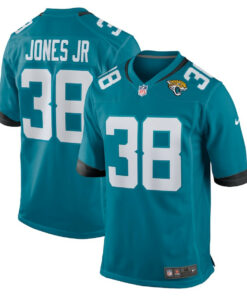 Velus Jones Jr. 38 Jacksonville Jaguars Team Game Men Jersey - Teal JS7341 nicesnker