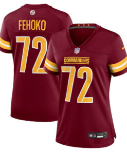 Viliami Fehoko Jr. 72 Washington Commanders Women's Team Game Jersey - Burgundy JS6218 nicesnker
