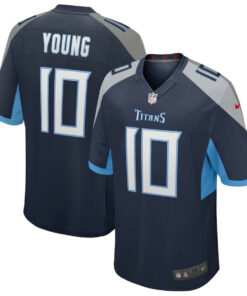 Vince Young 10 Tennessee Titans Men Game Retired Jersey - Navy JS3696 nicesnker