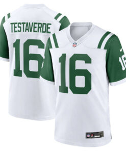 Vinny Testaverde 16 New York Jets Classic Alternate Retired Player Game Men Jersey - White JS1542 nicesnker