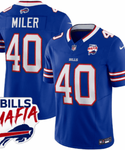 Von Miller 40 Buffalo Bills Bills Mafia Patch Game Men Jersey - Royal JS8474 nicesnker