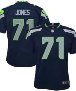 Walter Jones 71 Seattle Seahawks YOUTH Retired Game Jersey - Navy Blue JS9843 nicesnker
