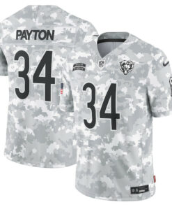 Walter Payton 34 Chicago Bears 2024 Salute to Service Retired Player Limited Men Jersey - Arctic Camo JS4160 nicesnker