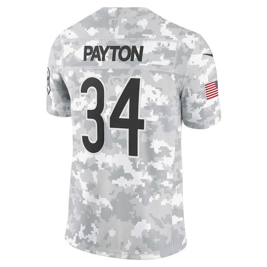 Walter Payton 34 Chicago Bears 2024 Salute to Service Retired Player Limited Men Jersey - Arctic Camo JS4160 nicesnker - Image 3
