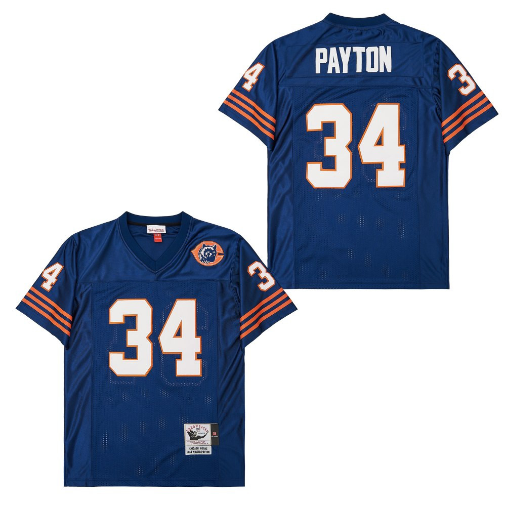 Walter Payton 34 Chicago Bears Retro Throwback Men Jersey - Navy JS5478 nicesnker - Image 2