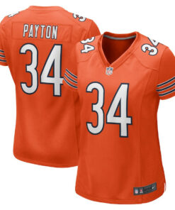Walter Payton 34 Chicago Bears Women Retired Jersey - Orange JS1560 nicesnker