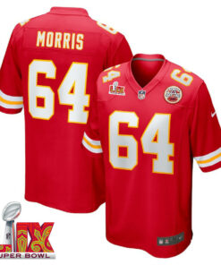 Wanya Morris #64 Kansas City Chiefs Super Bowl LIX Jersey - Men's - Red JS5107 nicesnker