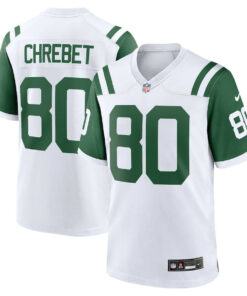 Wayne Chrebet 80 New York Jets Classic Alternate Retired Player Game Men Jersey - White JS8230 nicesnker