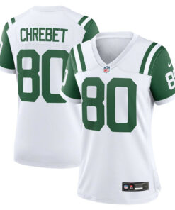 Wayne Chrebet 80 New York Jets Women's Classic Alternate Retired Player Game Jersey - White JS1382 nicesnker