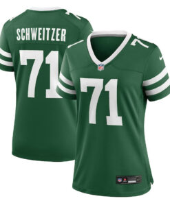 Wes Schweitzer 71 New York Jets Women's Team Game Jersey - Legacy Green JS9298 nicesnker