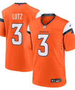 Wil Lutz 3 Denver Broncos Team Game Men Jersey - Orange JS7923 nicesnker