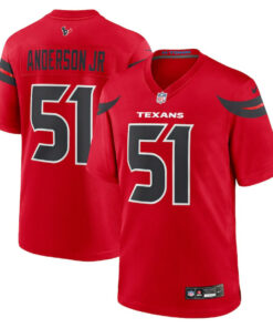 Will Anderson Jr. 51 Houston Texans Alternate Game Jersey - Men, Red JS1918 nicesnker