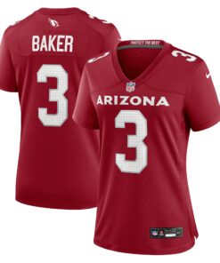 Women's Arizona Cardinals Budda Baker Cardinal Team Game Jersey JS3212 nicesnker