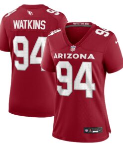 Women's Arizona Cardinals Carlos Watkins Cardinal Game Player Jersey JS6517 nicesnker