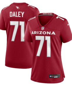 Women's Arizona Cardinals Dennis Daley Cardinal Women's Team Color Jersey JS5105 nicesnker