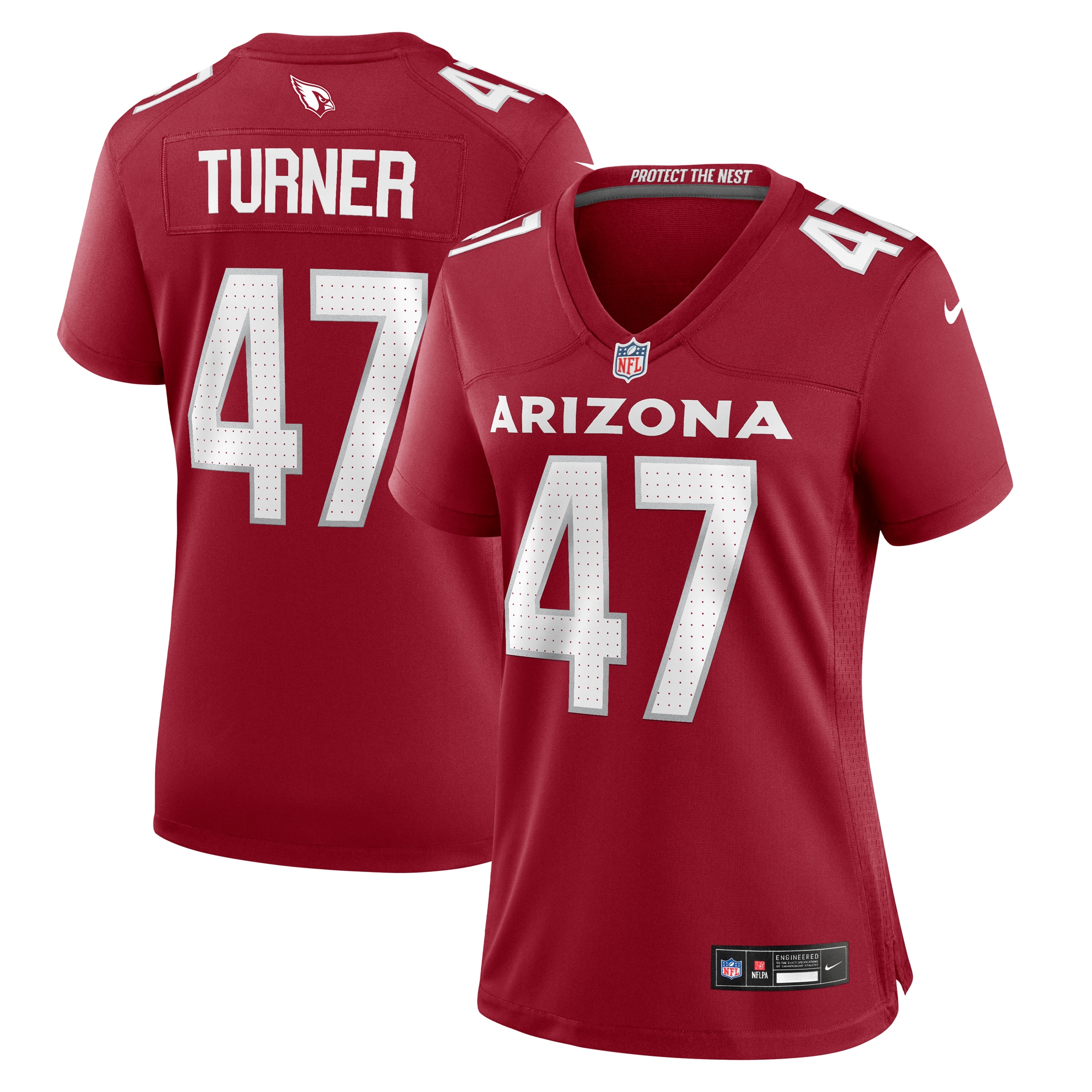 Women's Arizona Cardinals Ezekiel Turner Cardinal Team Game Jersey JS6117 nicesnker