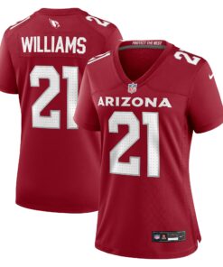 Women's Arizona Cardinals Garrett Williams Cardinal Game Jersey JS1807 nicesnker