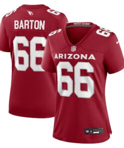 Women's Arizona Cardinals Jackson Barton Cardinal Team Game Jersey JS5818 nicesnker
