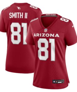 Women's Arizona Cardinals Jeff Smith II Cardinal Game Jersey JS2646 nicesnker