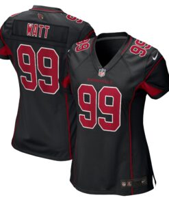 Women's Arizona Cardinals J.J. Watt Black 2nd Alternate Game Jersey JS2821 nicesnker