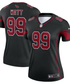 Women's Arizona Cardinals J.J. Watt Black Alternate Legend Player Performance Top JS8606 nicesnker