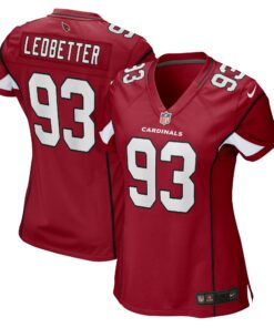 Women's Arizona Cardinals Jonathan Ledbetter Cardinal Game Jersey JS5812 nicesnker
