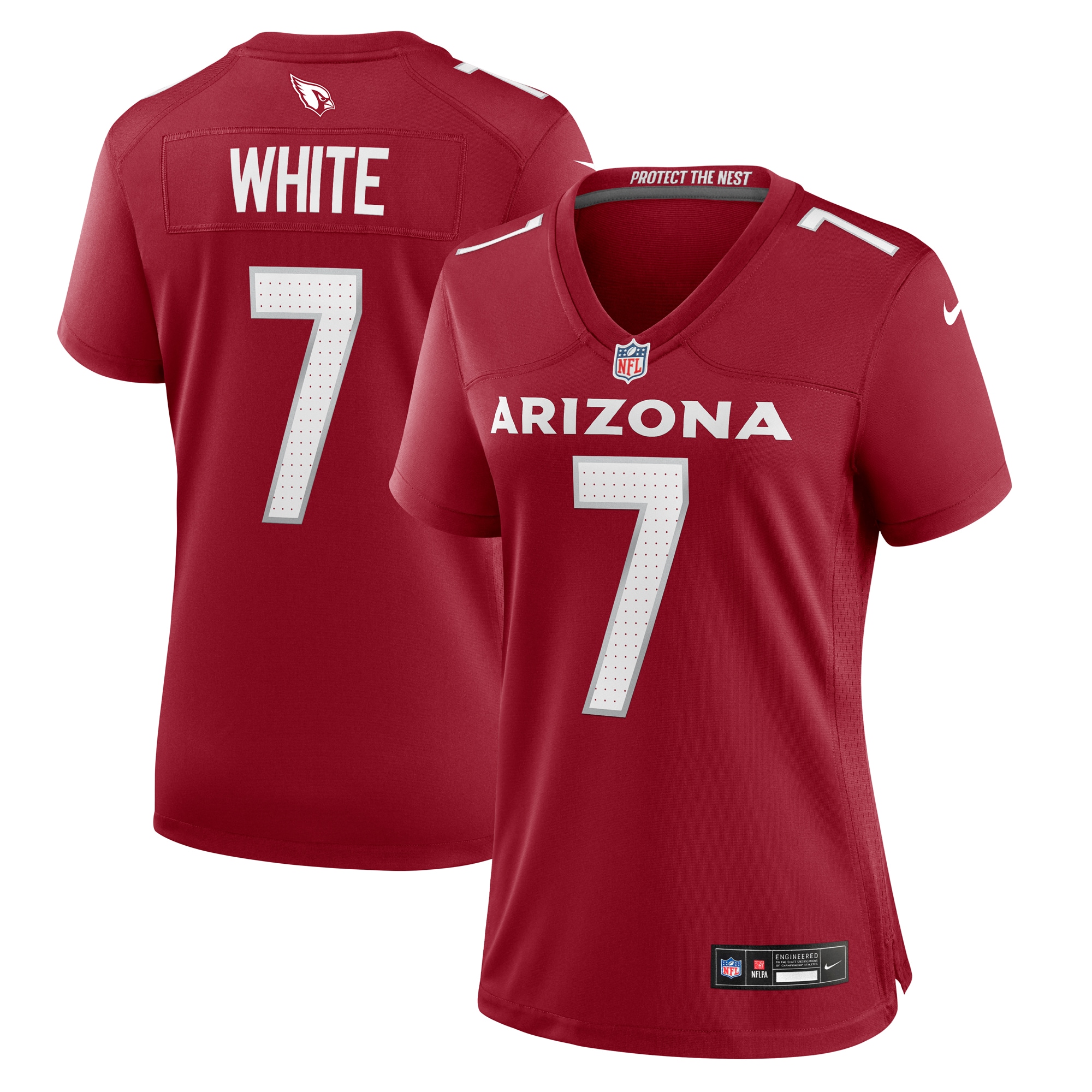 Women's Arizona Cardinals Kyzir White Cardinal Team Game Jersey JS2962 nicesnker