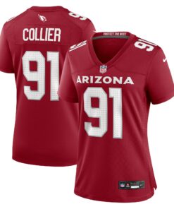 Women's Arizona Cardinals L.J. Collier Cardinal Game Jersey JS4595 nicesnker