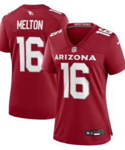 Women's Arizona Cardinals Max Melton Cardinal Game Jersey JS1575 nicesnker