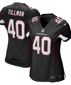 Women's Arizona Cardinals Pat Tillman Black Retired Game Jersey JS7857 nicesnker
