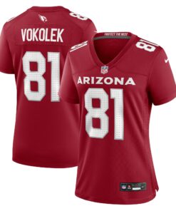 Women's Arizona Cardinals Travis Vokolek Cardinal Game Jersey JS2467 nicesnker