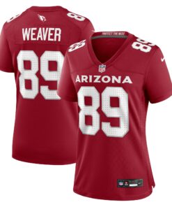 Women's Arizona Cardinals Xavier Weaver Cardinal Game Jersey JS3326 nicesnker