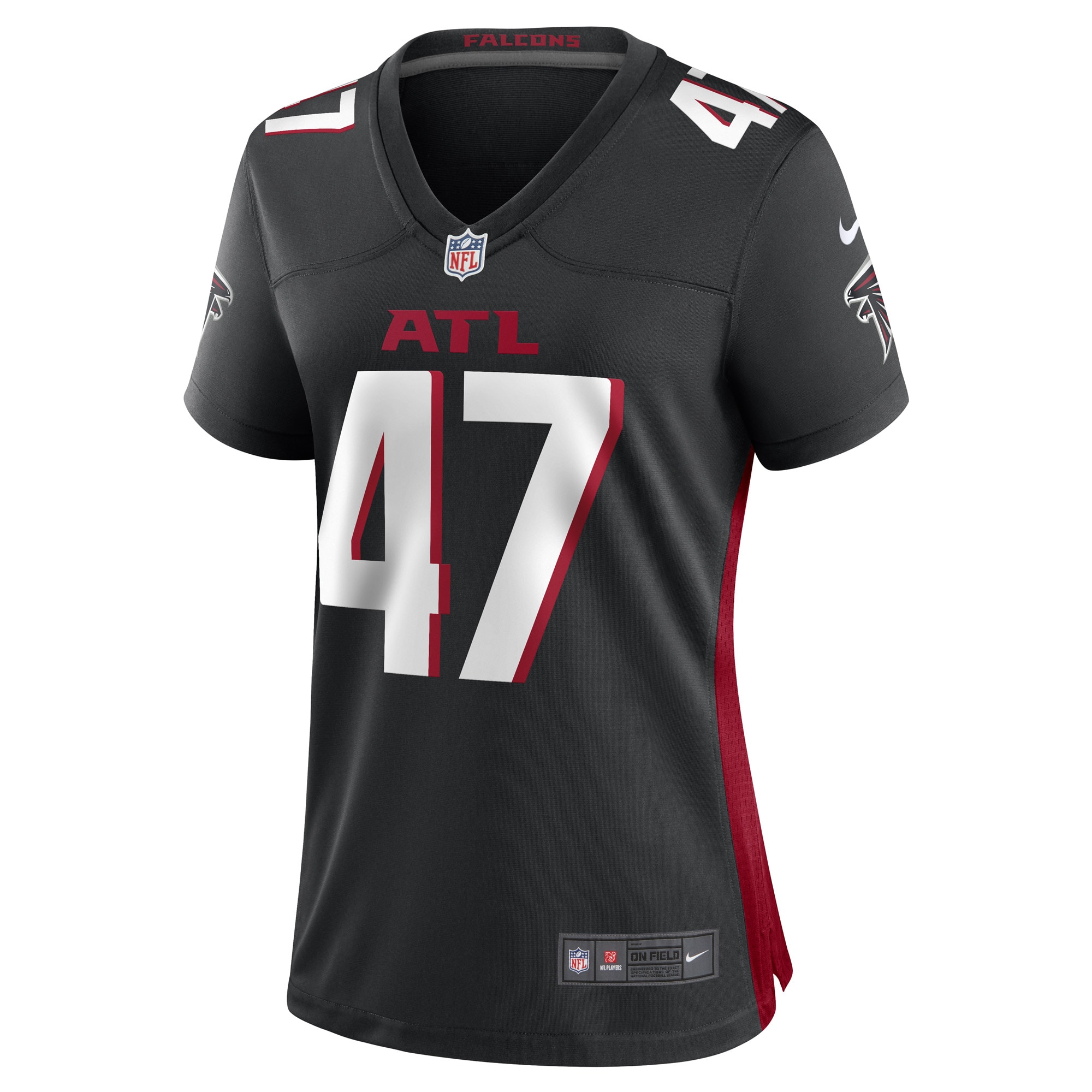 Women's Arnold Ebiketie Atlanta Falcons Black Game Player Jersey JS4413 nicesnker - Image 2