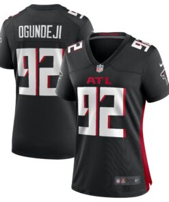 Women's Atlanta Falcons Adetokunbo Ogundeji Black Game Jersey JS1762 nicesnker